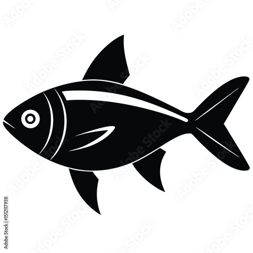 tetra fish vector sihouette