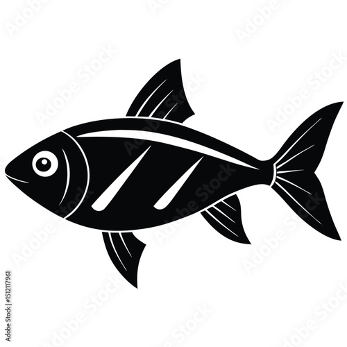 tetra fish vector sihouette