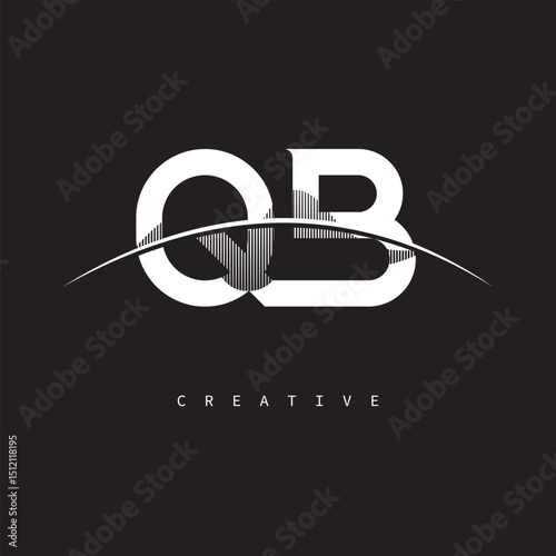 QB Monogram Logo – Minimal Elegant Letter mark for Creative Branding & Modern Identity Design"