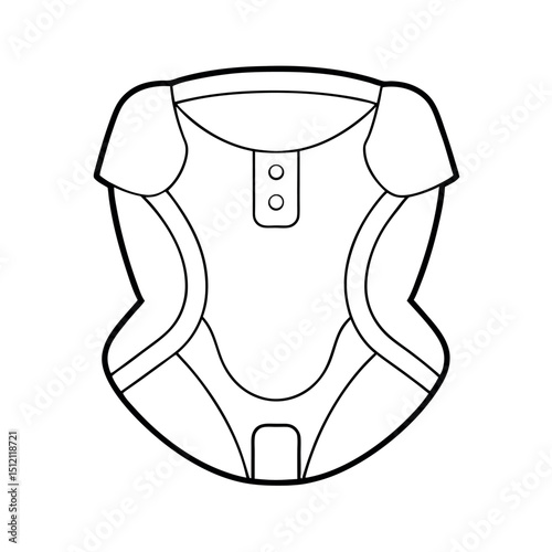 Groin Protector Outline Drawing