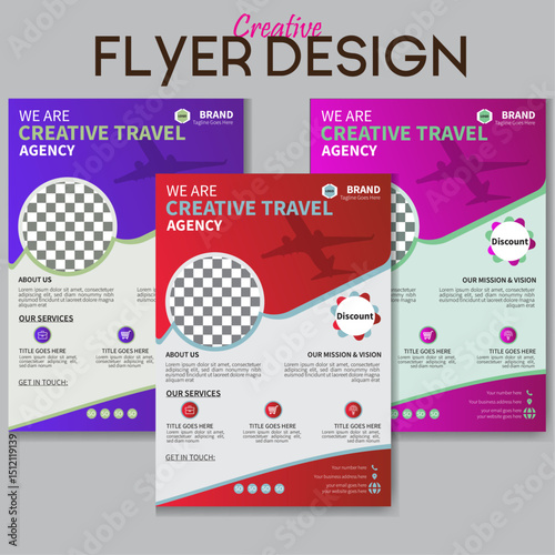 Simple Tour and travel flyer design template for print and social media which can Increase business and customer attraction.