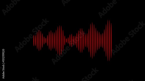 Dynamic equalizer visual effect, Animated sound wave spectrumAnimated sound wave spectrum. White audio waveform spectrum animation,
