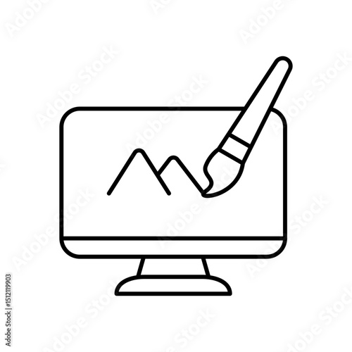 Design creativity art line vector icon