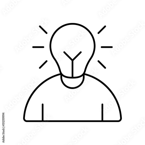 Pioneer innovation leader line vector icon