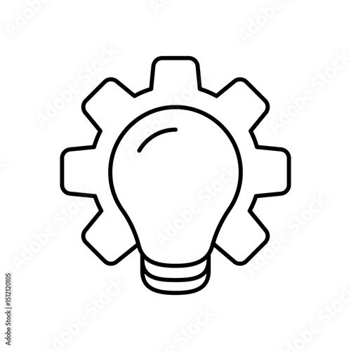 Brainstorming creative thinking line vector icon