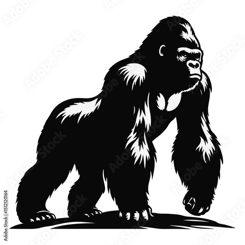 Gorilla Vector silhouette Eps. Gorilla