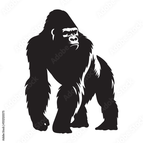 Gorilla Vector silhouette Eps. Gorilla