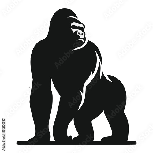 Gorilla Vector silhouette Eps. Gorilla