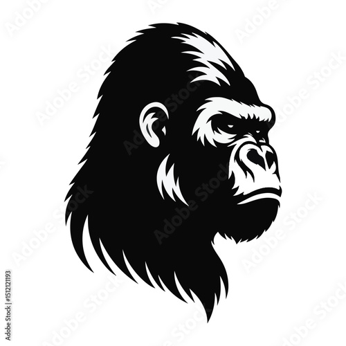 Gorilla Vector silhouette Eps. Gorilla