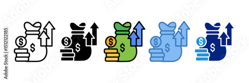 Profit Growth Icon Element For Design