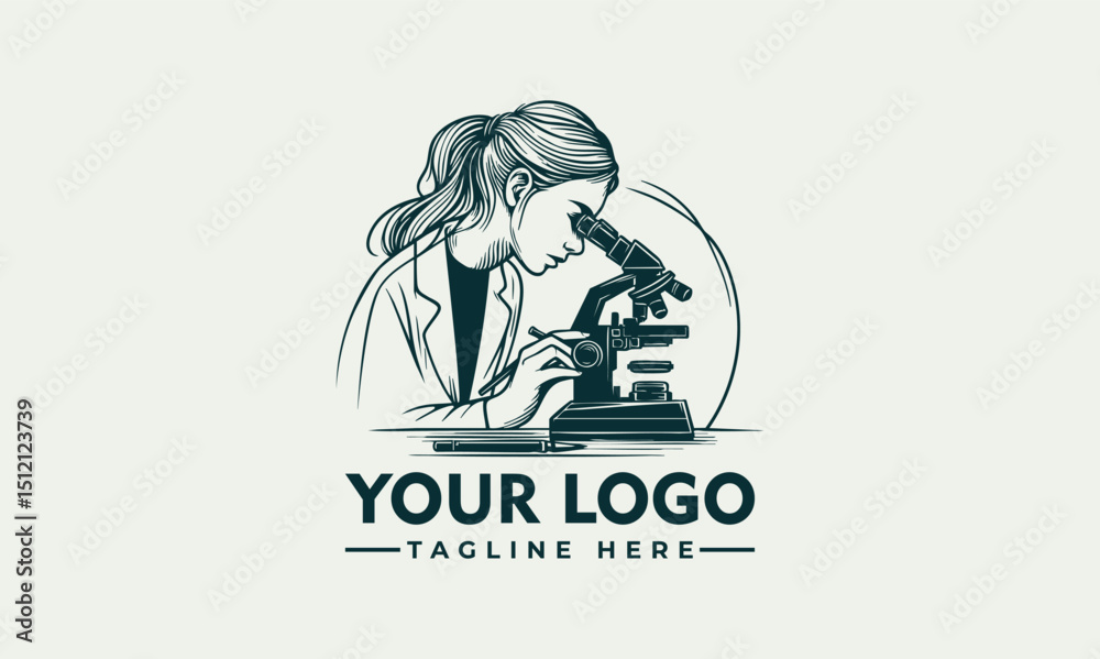 Female scientist observed specimen through microscope while recording results in laboratory environment. Science concept
Female scientist observed specimen through microscope while recording results in laboratory environment. Science concept