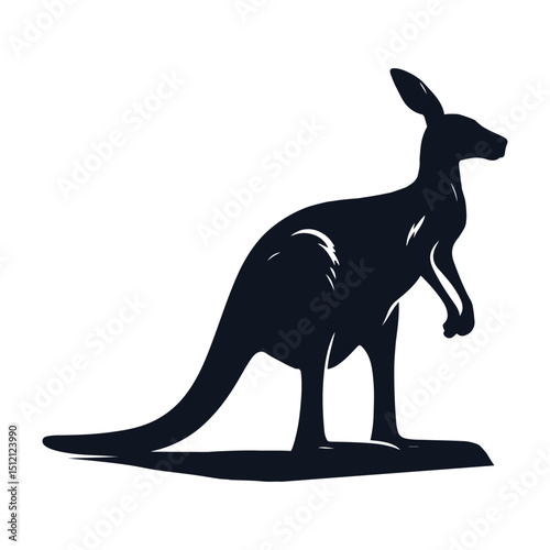 Kangaroo Vector silhouette Eps. Kangaroo