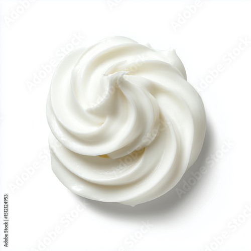 Whipped Cream Texture Closeup , white background cut out PNG