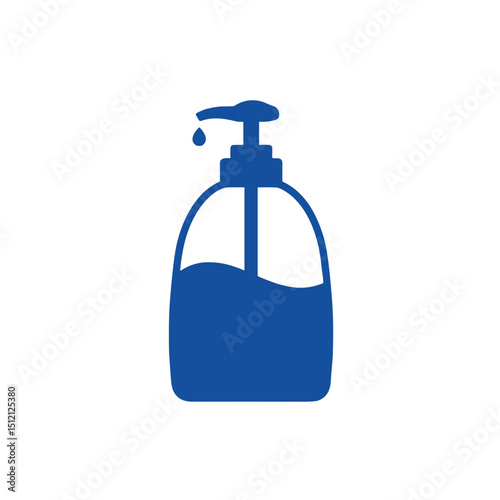 Liquid soap dispenser icon for hygiene apps and cleaning services