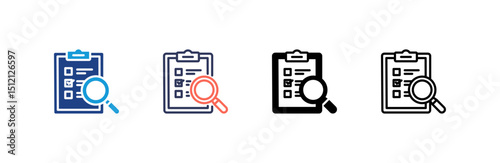 Evaluation icon set multiple style collection