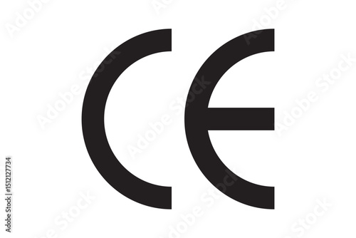 CE marking icon vector