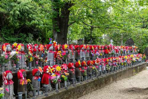 Canvas Print Tokyo, Japan-May 4, 2025;  Statues in the Garden of Unborn Children (1000 Kosoda