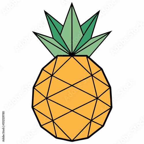 pineapple on white background