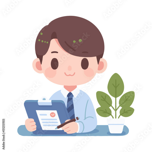
illustration design of an auditor