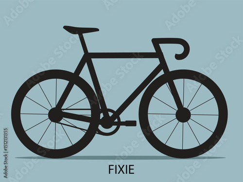 fixie bike, simple, silhouette, fixie bike icon