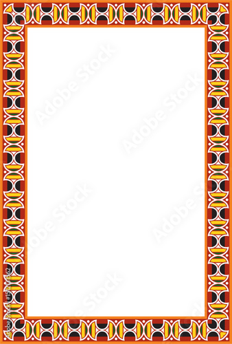Vector square european colored ornament. Rectangular pattern, circle, ring of the Middle Ages. Revival border. Decorations of palaces and churches.
