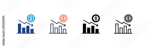 Decreasing icon set multiple style collection