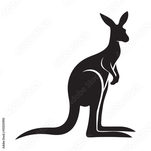 Kangaroo Vector silhouette Eps. Kangaroo