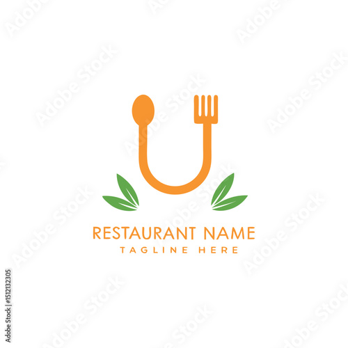 Elegant restaurant vector logo design for fine dining, cafe or brand company 
