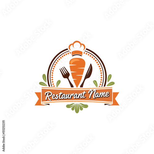 Elegant restaurant vector logo design for fine dining, cafe or brand company 
