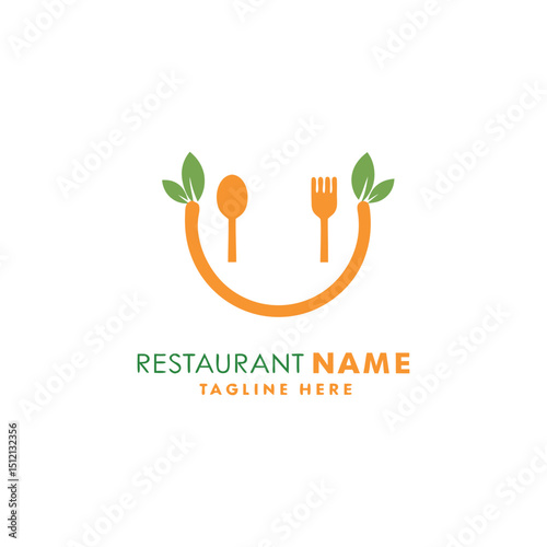 Elegant restaurant vector logo design for fine dining, cafe or brand company 
