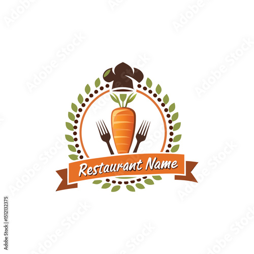 Elegant restaurant vector logo design for fine dining, cafe or brand company 
