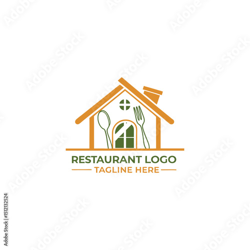 Elegant restaurant vector logo design for fine dining, cafe or brand company 
