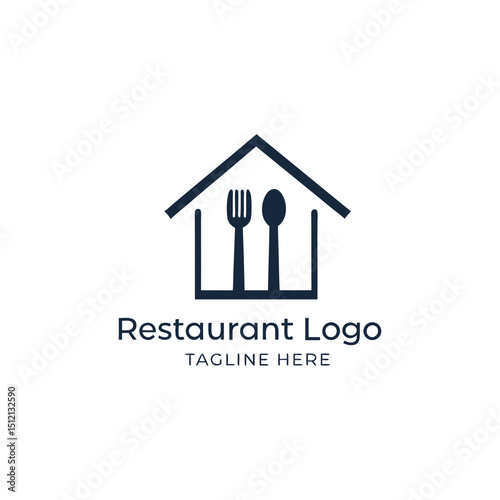 Elegant restaurant vector logo design for fine dining, cafe or brand company 
