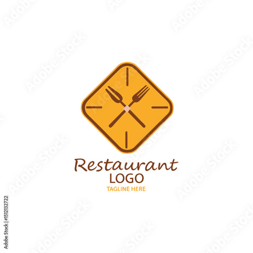 Elegant restaurant vector logo design for fine dining, cafe or brand company 
