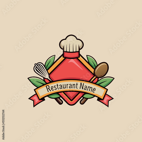 Elegant restaurant vector logo design for fine dining, cafe or brand company 
