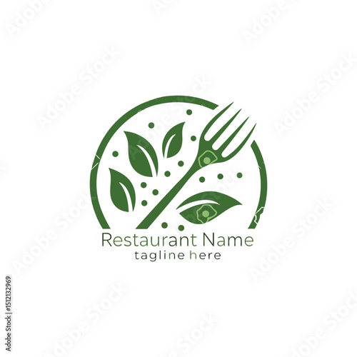 Elegant restaurant vector logo design for fine dining, cafe or brand company 
