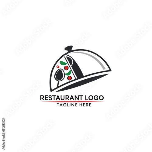 Elegant restaurant vector logo design for fine dining, cafe or brand company 
