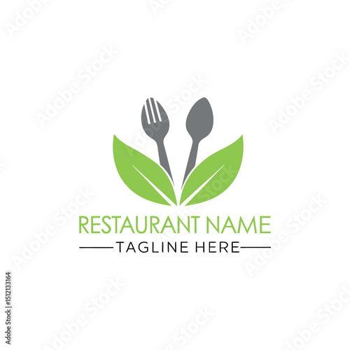 Elegant restaurant vector logo design for fine dining, cafe or brand company 
