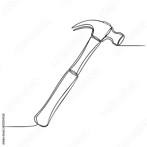 hammer work repair object line art.