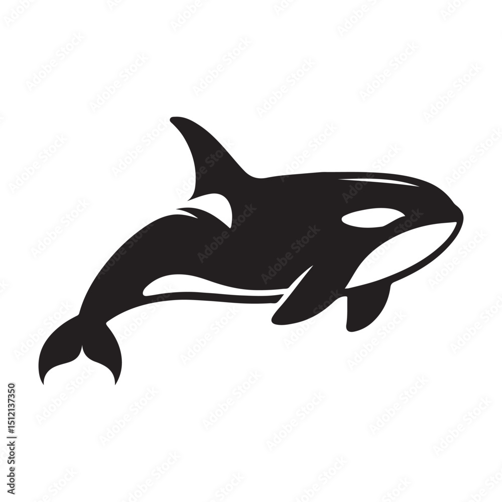 Obraz premium Orca vector silhouette Eps. Orca