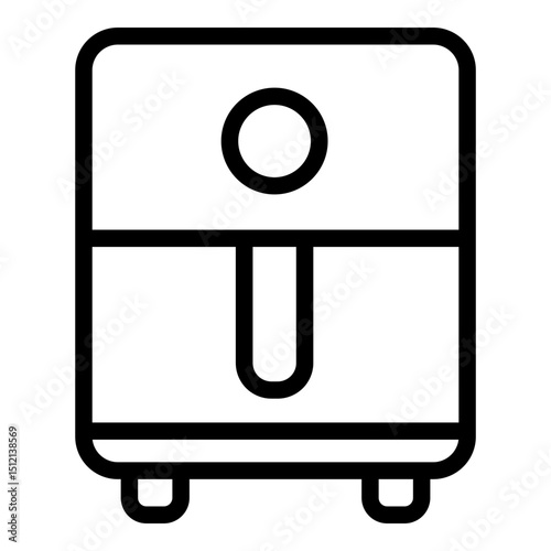 Air fryer icon. Vector line icon