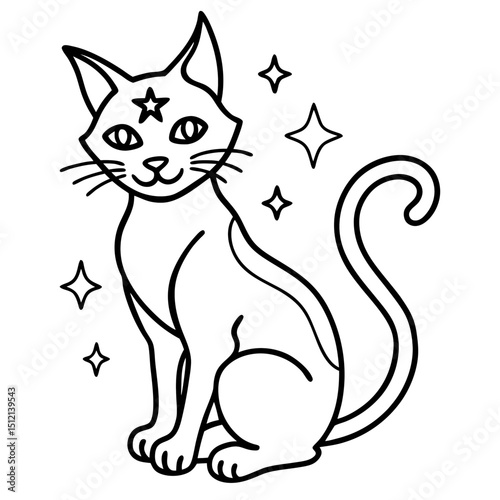 Mystical Cat With Star