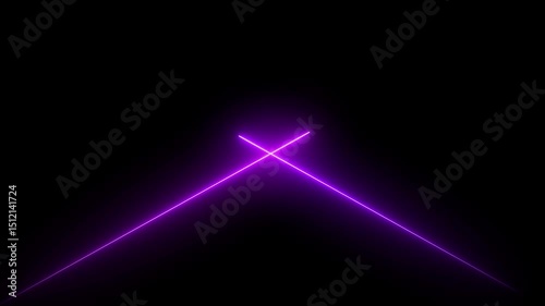 Abstract neon light glow line animation 4k video. Neon lights lines moving animation. colorful neon line moving background Concept.