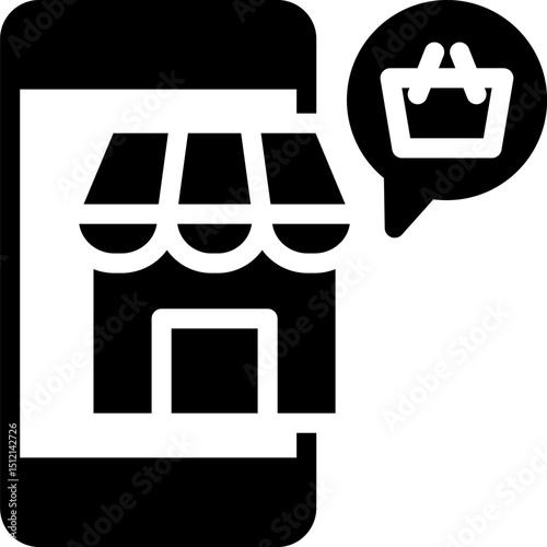 Online Store glyph icon