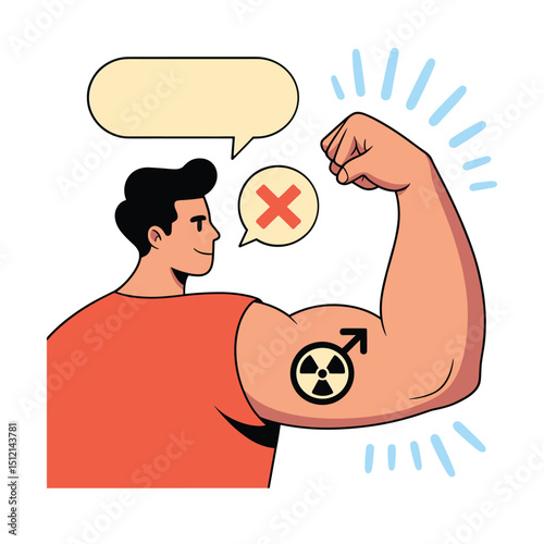 Masculinity and Society Vector Illustration