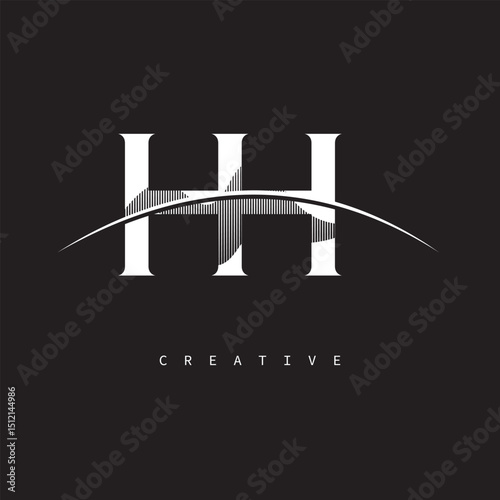HH Monogram Logo – Minimal Elegant Letter mark for Creative Branding & Modern Identity Design"