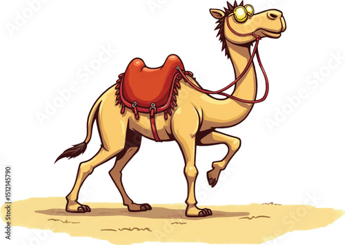 Isolated camel vector illustration and transparent background