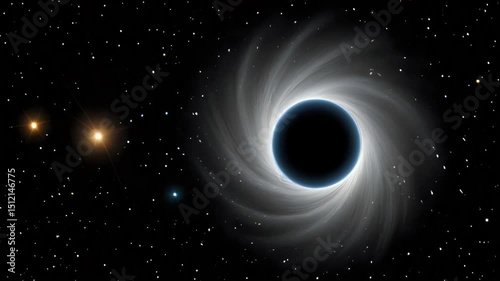 Wallpaper Mural A stunning black hole with white spiral light surrounding it Torontodigital.ca