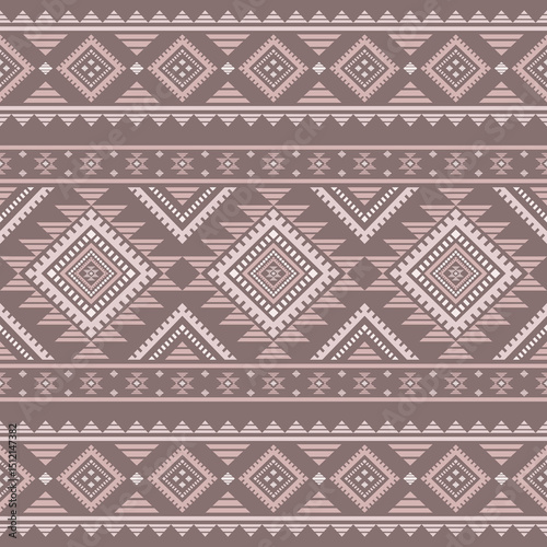 Southwest Native seamless pattern ethnic tribal Aztec geometric Navajo Native American fabric colorful design vector for textile print