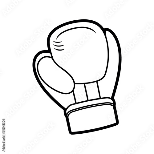 Sparring Glove Minimalist Sketch Design